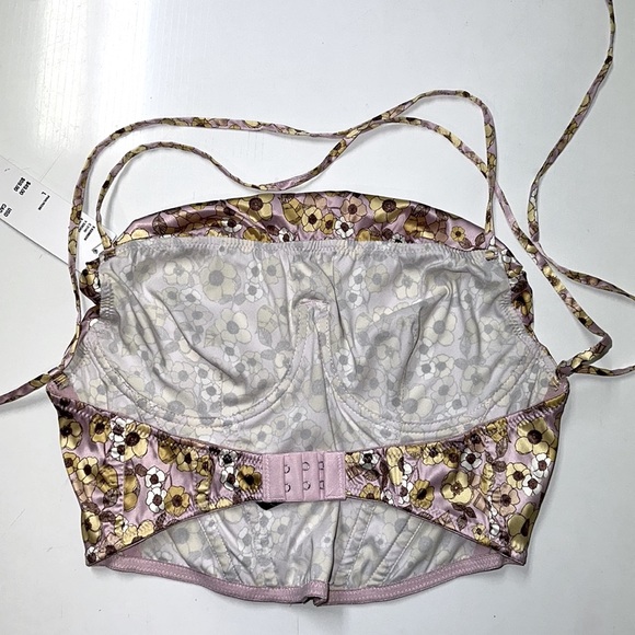 Satin Bustier Criss-Cross Top - Picture 3 of 7